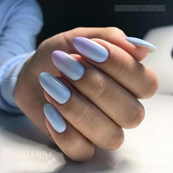 Pastelowy manicure z ombre